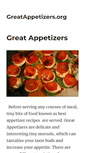 Mobile Screenshot of greatappetizers.org